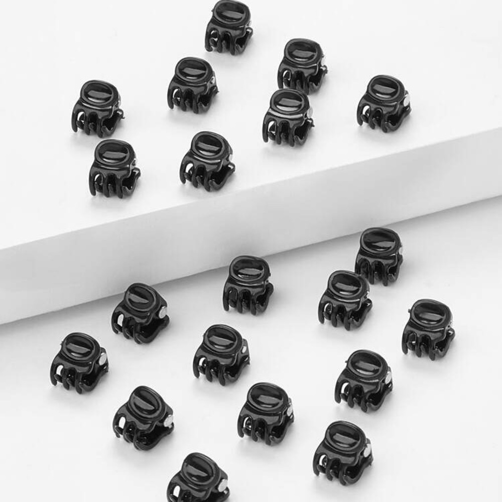 $6 - 10Pcs Mini Black Hair Clips